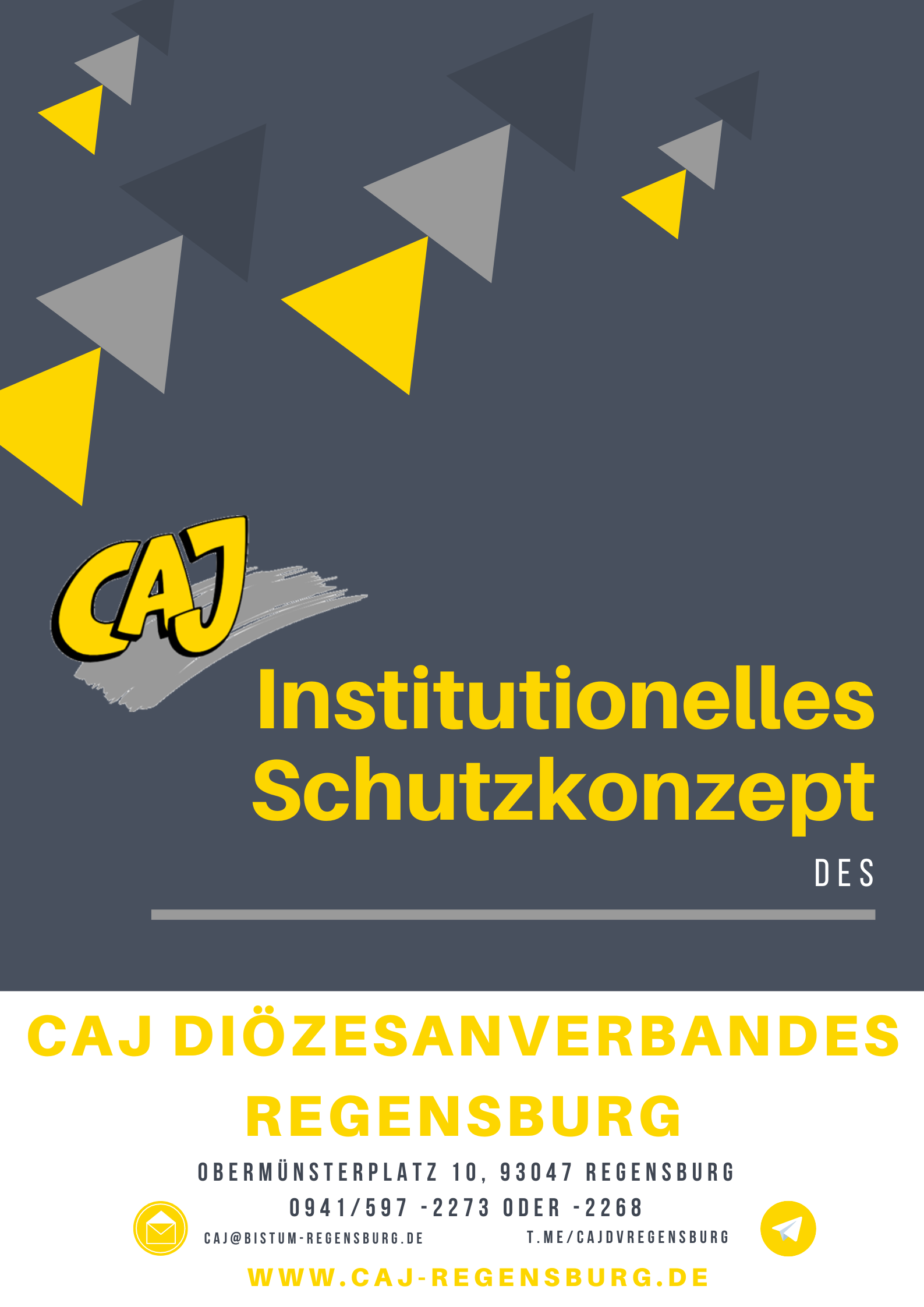 Titelbild des Institutionellen Schutzkonzepts der CAJ Regensburg